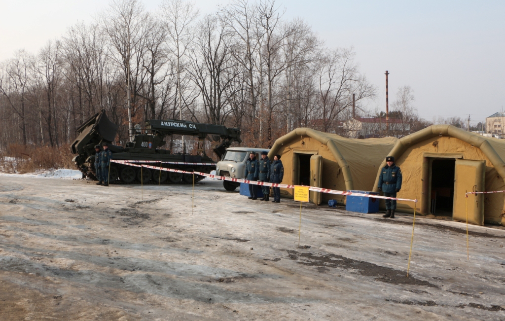 Спасатели развернули в Хабаровском крае пункт обогрева