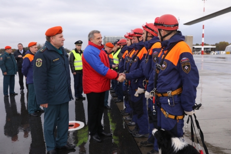 В Калининграде глава МЧС России проверил готовность поисково-спасательного отряда МЧС России к реагированию на ЧС